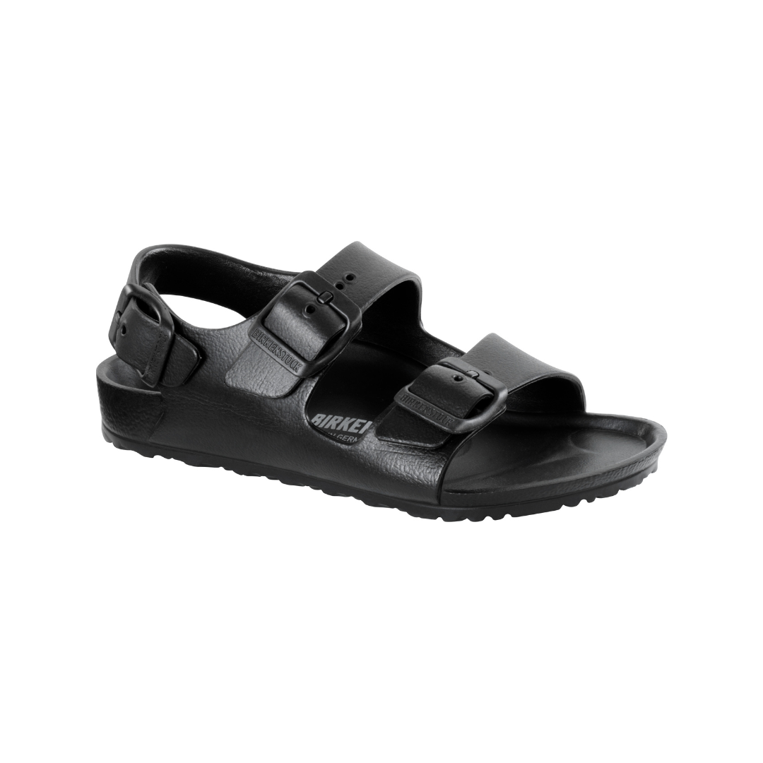 Shop Birkenstock Kid's Milano Black Eva Sandals | Jump Shoes – Jump shoes