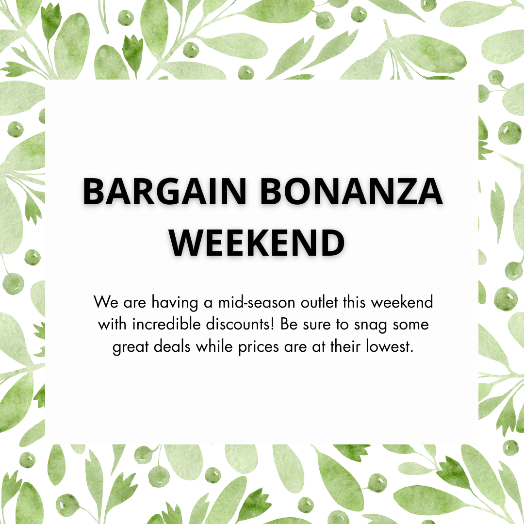 Bargain Bonanza Weekend