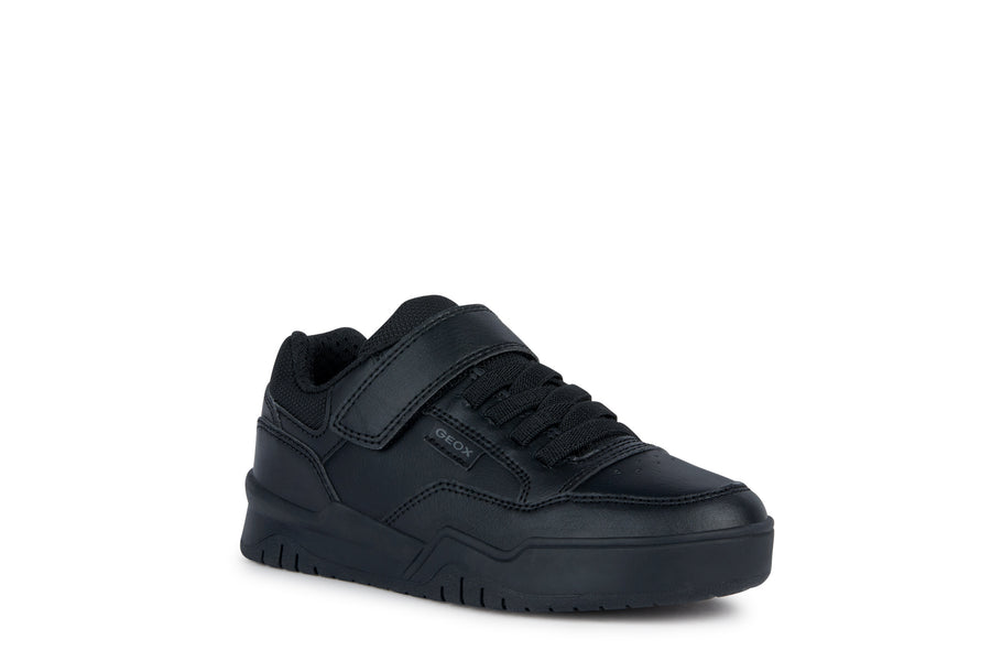 Geox School Shoes | Perth Velcro/Elastic | Black