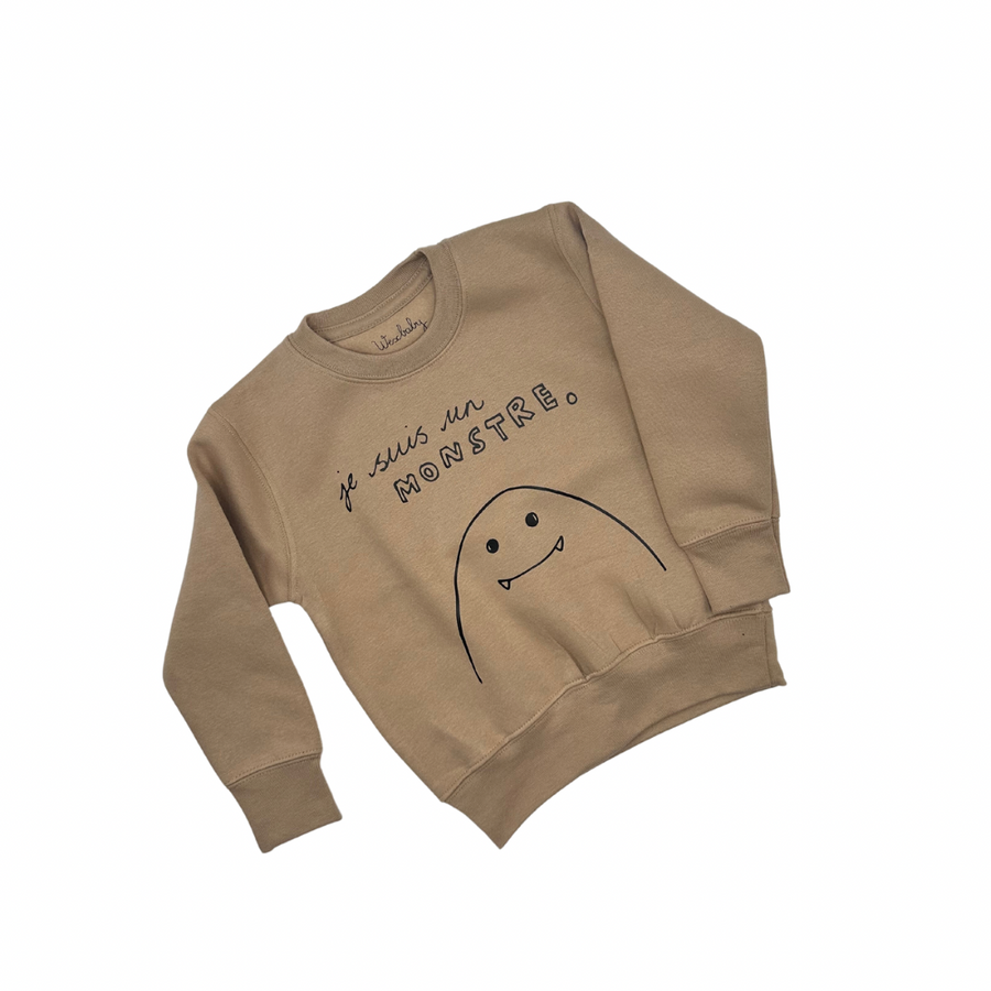 Wexbaby | Monster Sweatshirt | Taupe