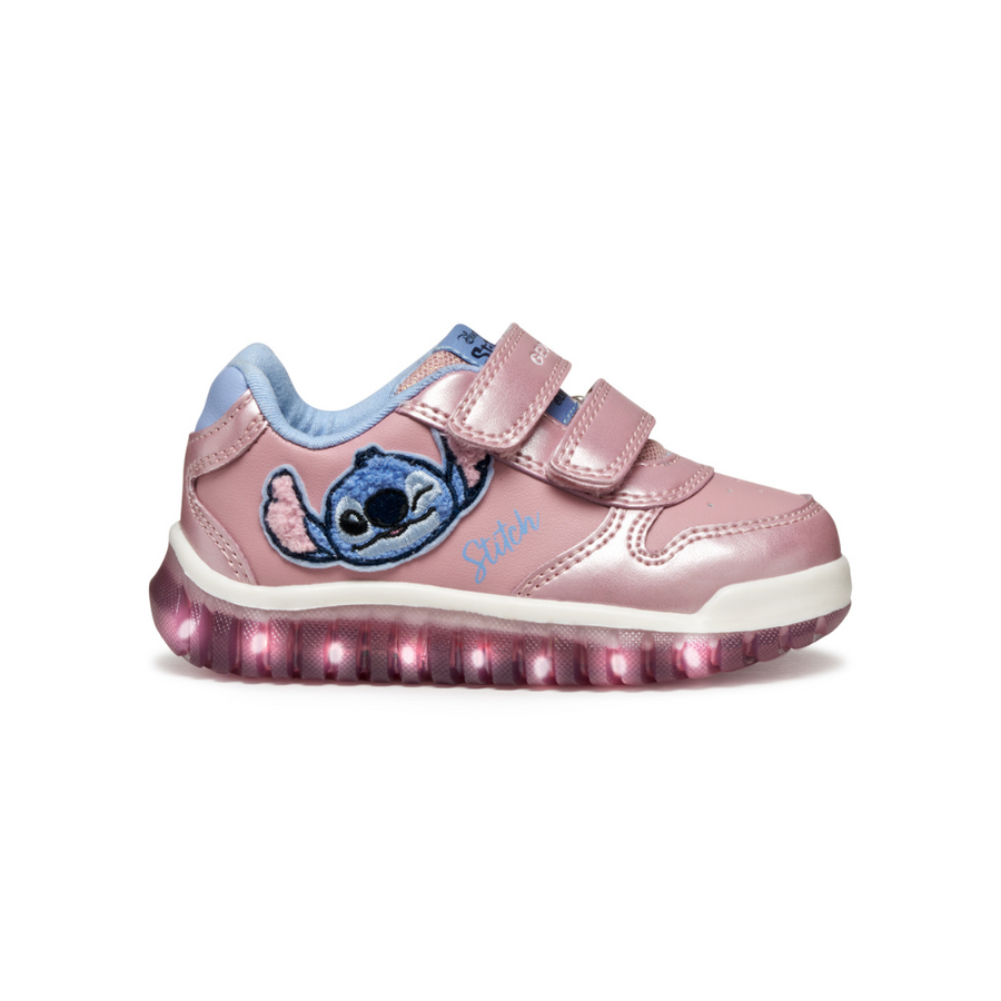 Geox Kids Trainers | Lightyloo Stitch | Pink/Sky