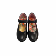 Petasil School Shoes | Gisele |  Black Leather