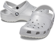 Kids Classic Crocs | Clog | Silver Glitter