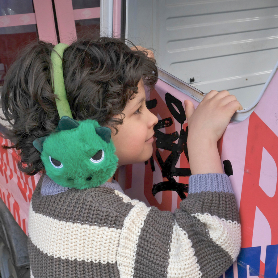 Rockahula Kids Earmuffs | T-Rex | Green
