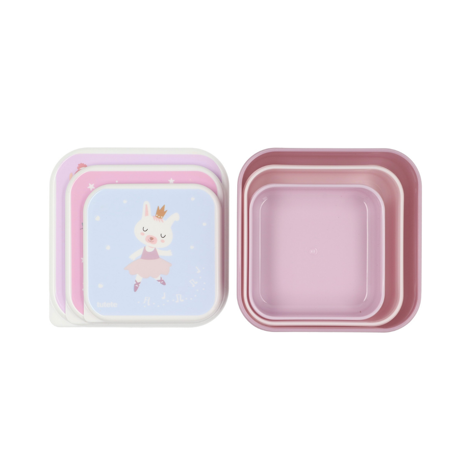 Tutete Kids Lunch Boxes | Ballet | 3 Pack