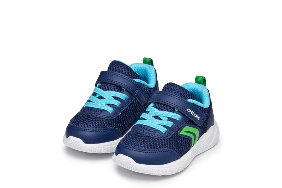 Geox Kids Trainers | Sprintye | Navy & Light Green