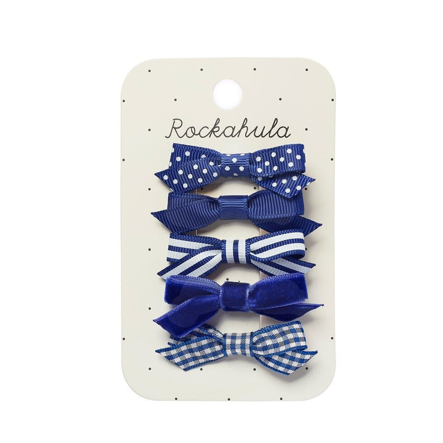 Rockahula Kids Hair Clips | Blue School Bow Set