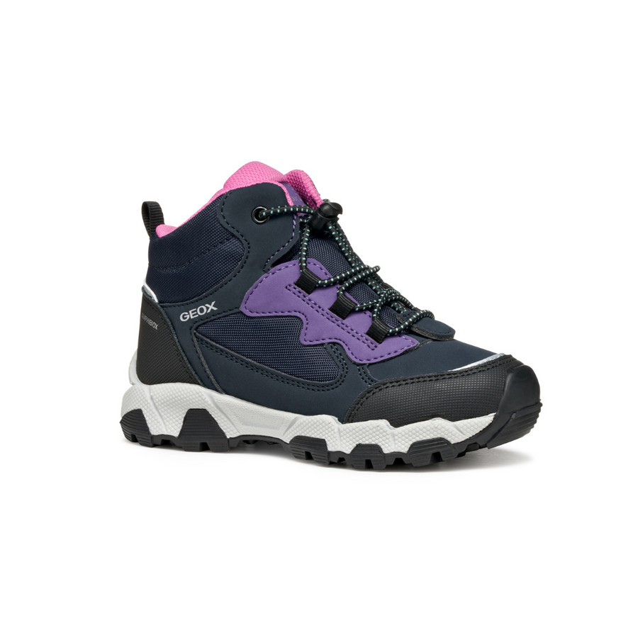 Geox Kids Shoes | Magnetar | Navy & Violet