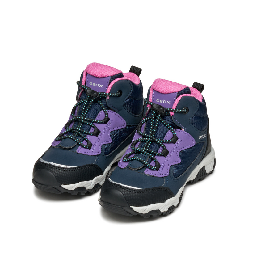 Geox Kids Shoes | Magnetar | Navy & Violet
