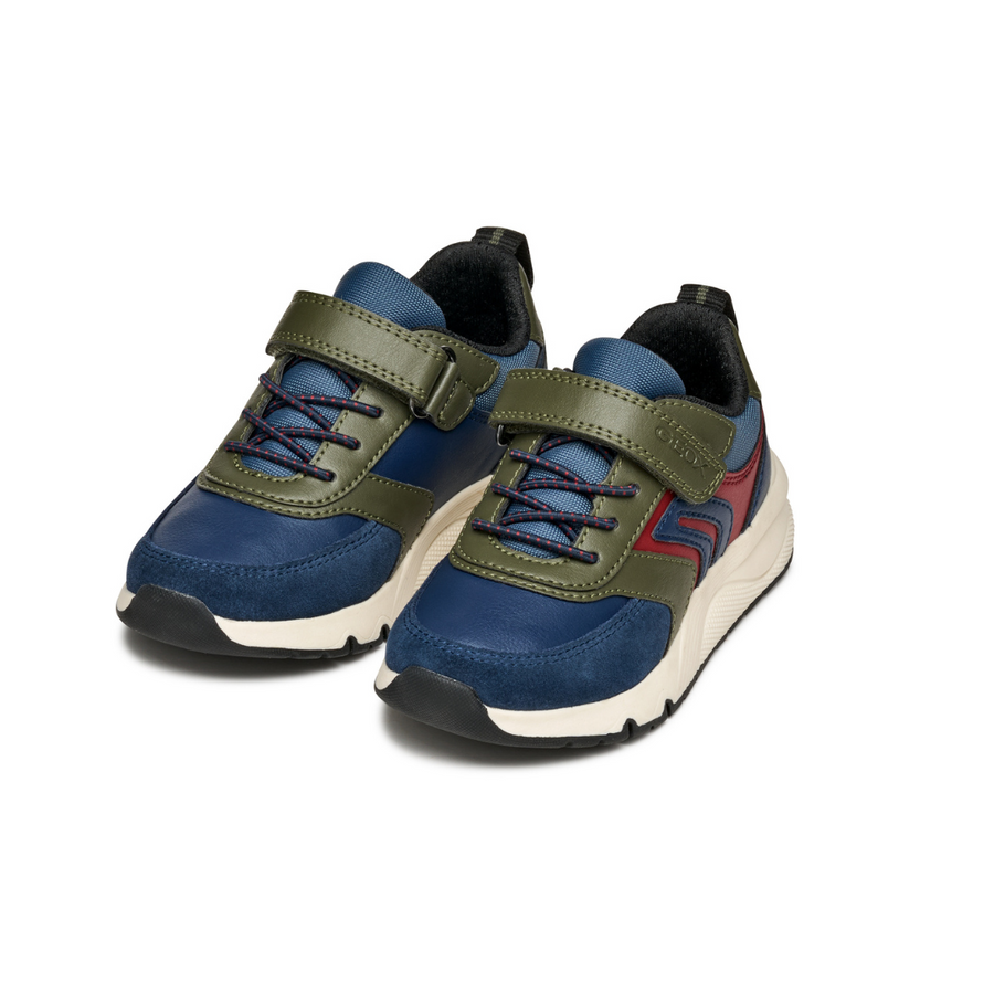 Geox Kids Trainers | Rooner | Military & Navy