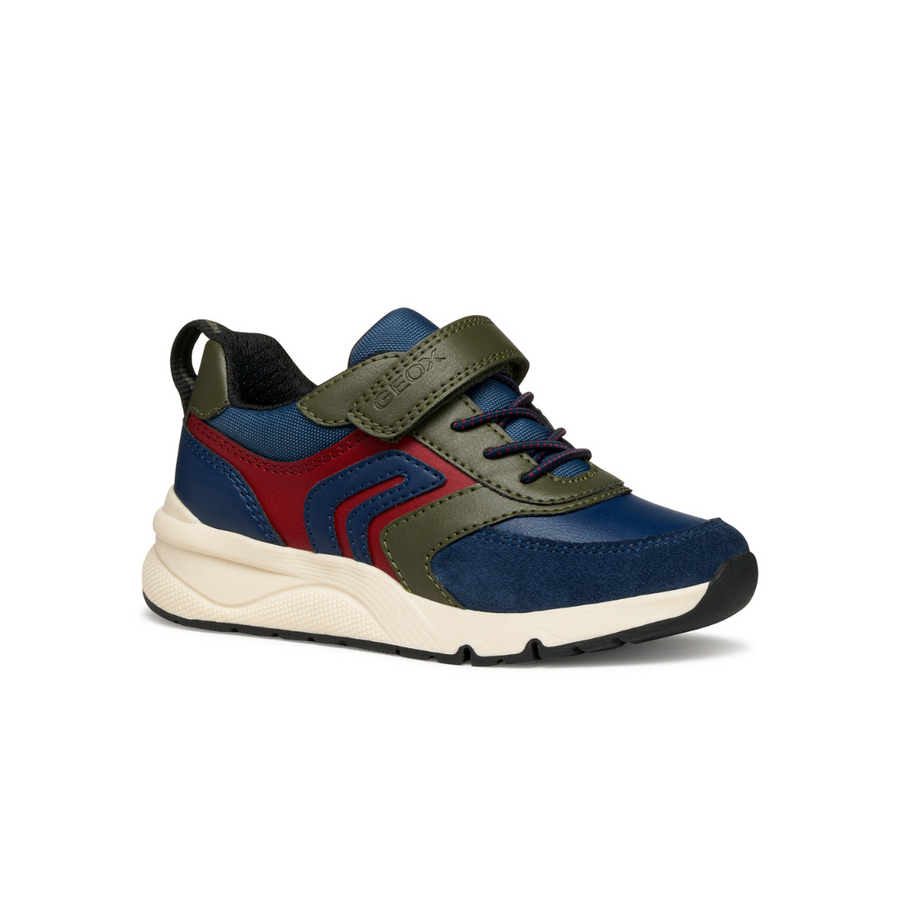 Geox Kids Trainers | Rooner | Military & Navy