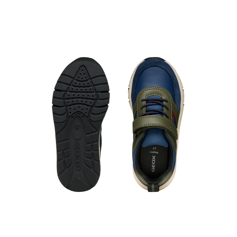 Geox Kids Trainers | Rooner | Military & Navy