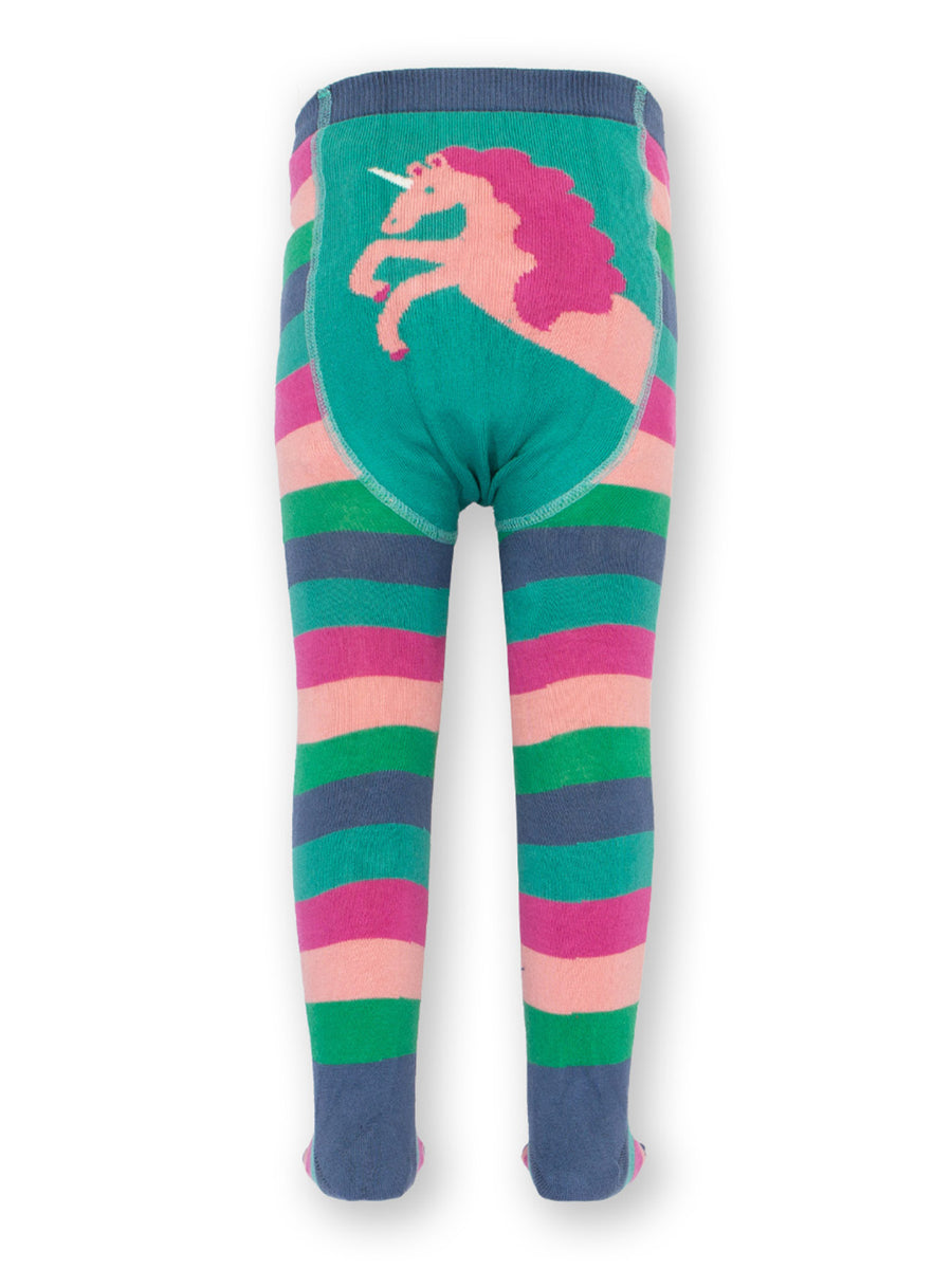 Kite Clothing | Stripy Tights Teal