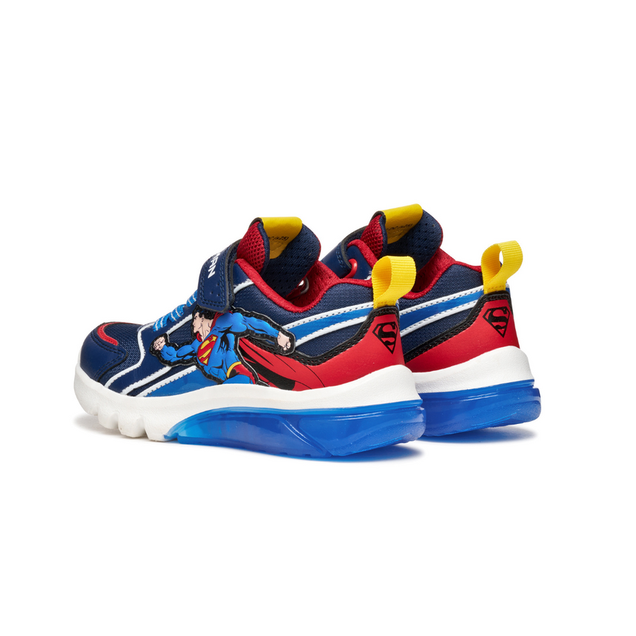 Geox Kids Trainers | Ciberdron Superman | Blue & Red