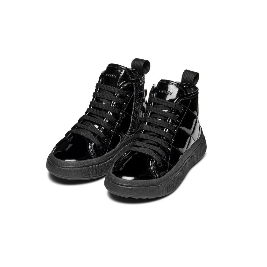 Geox Kids Boots | Laquinny | Black Patent 