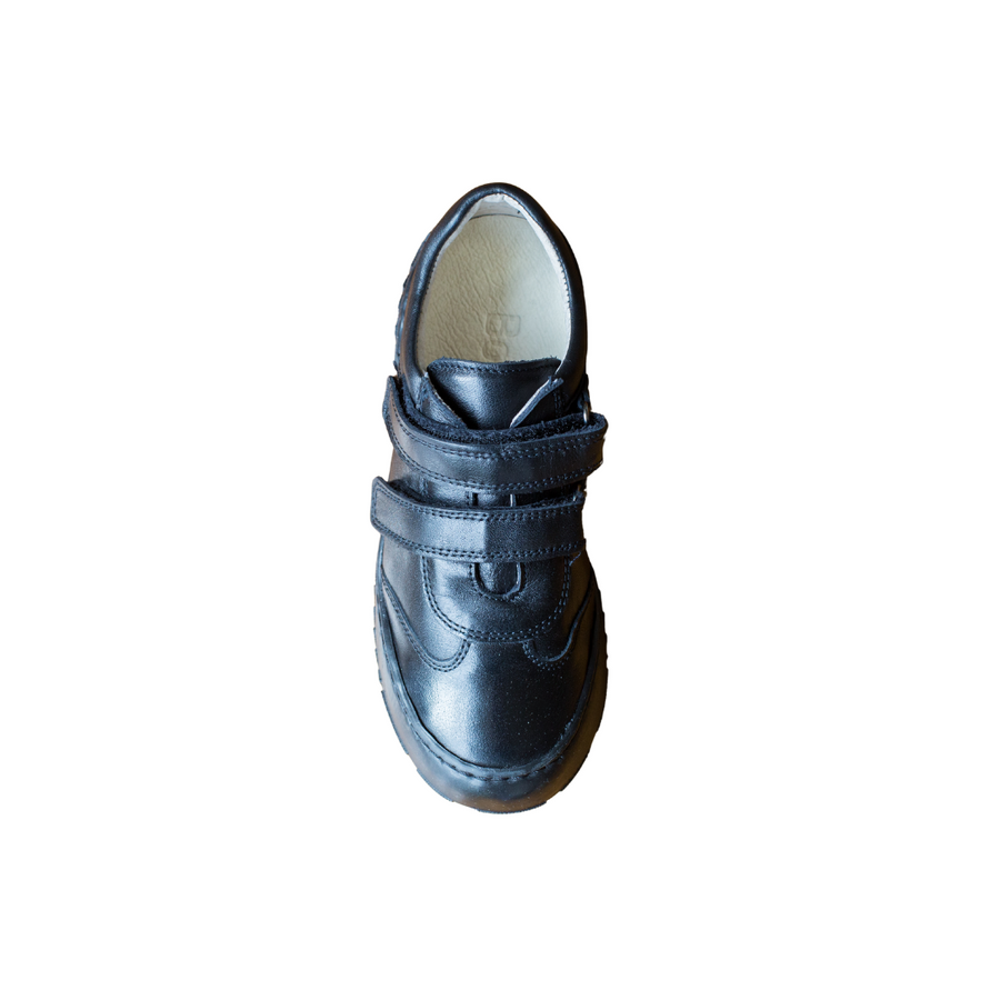 Bo-Bell Velcro School Shoes | Olivie | Black Leather