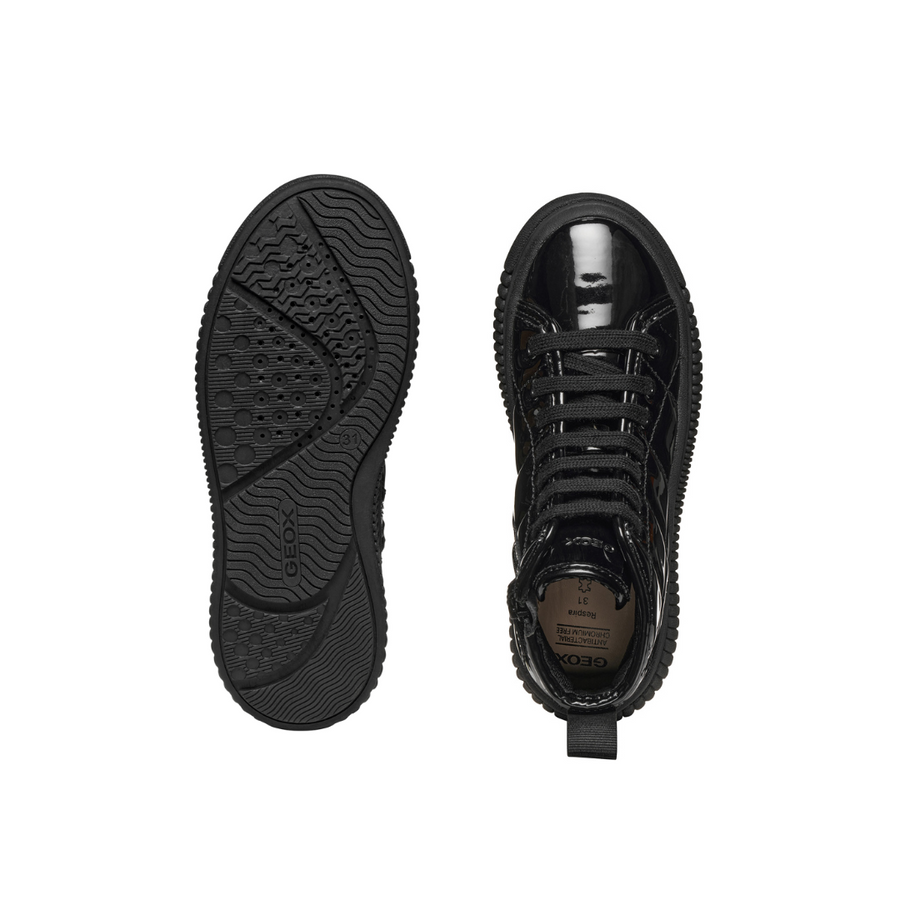 Geox Kids Boots | Laquinny | Black Patent 