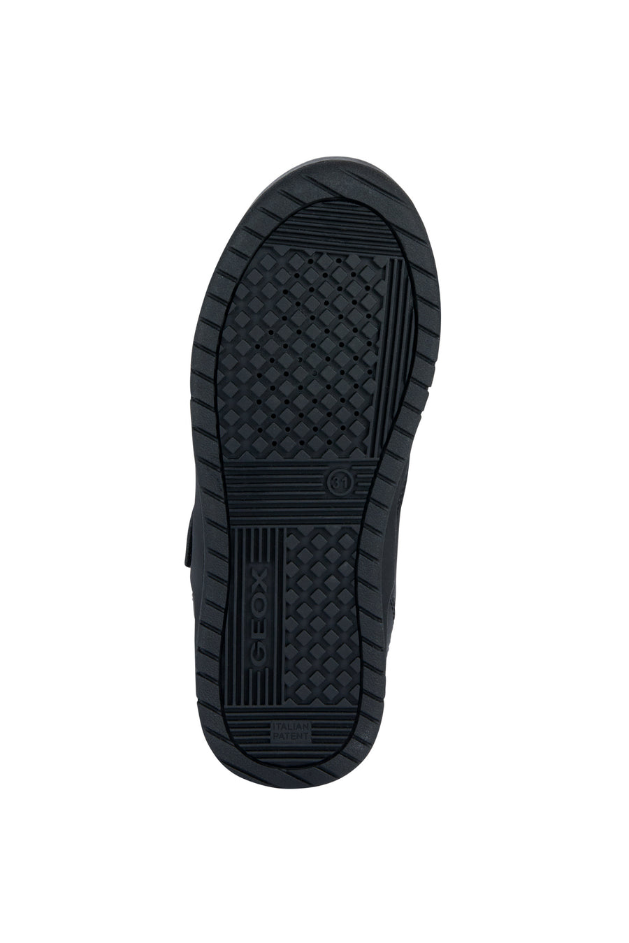Geox School Shoes | Perth Velcro/Elastic | Black