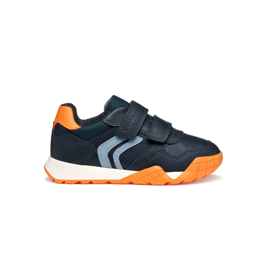 Geox Kids Trainers | Rann-e Junior | Navy & Orange