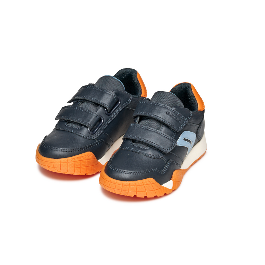 Geox Kids Trainers | Rann-e Junior | Navy & Orange