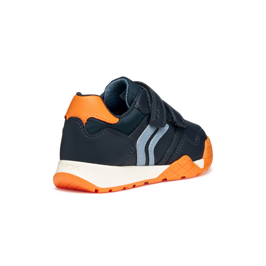 Geox Kids Trainers | Rann-e Junior | Navy & Orange