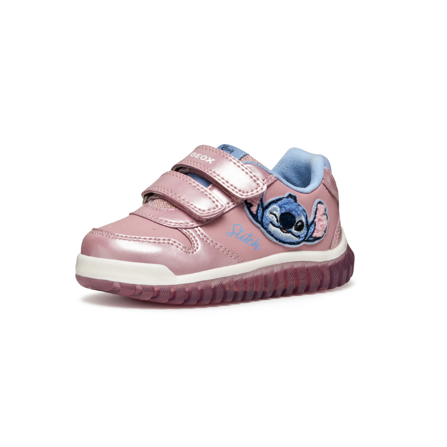 Geox Kids Trainers | Lightyloo Stitch | Pink/Sky