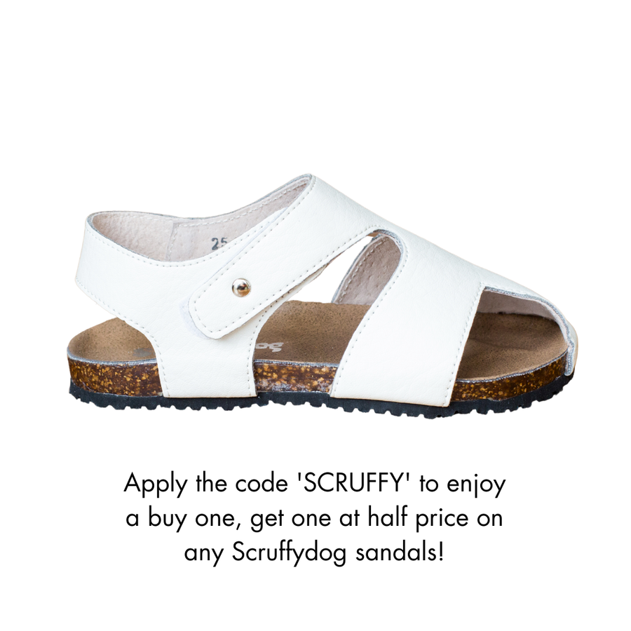 ScruffyDog Kids Sandals | Buddy | White