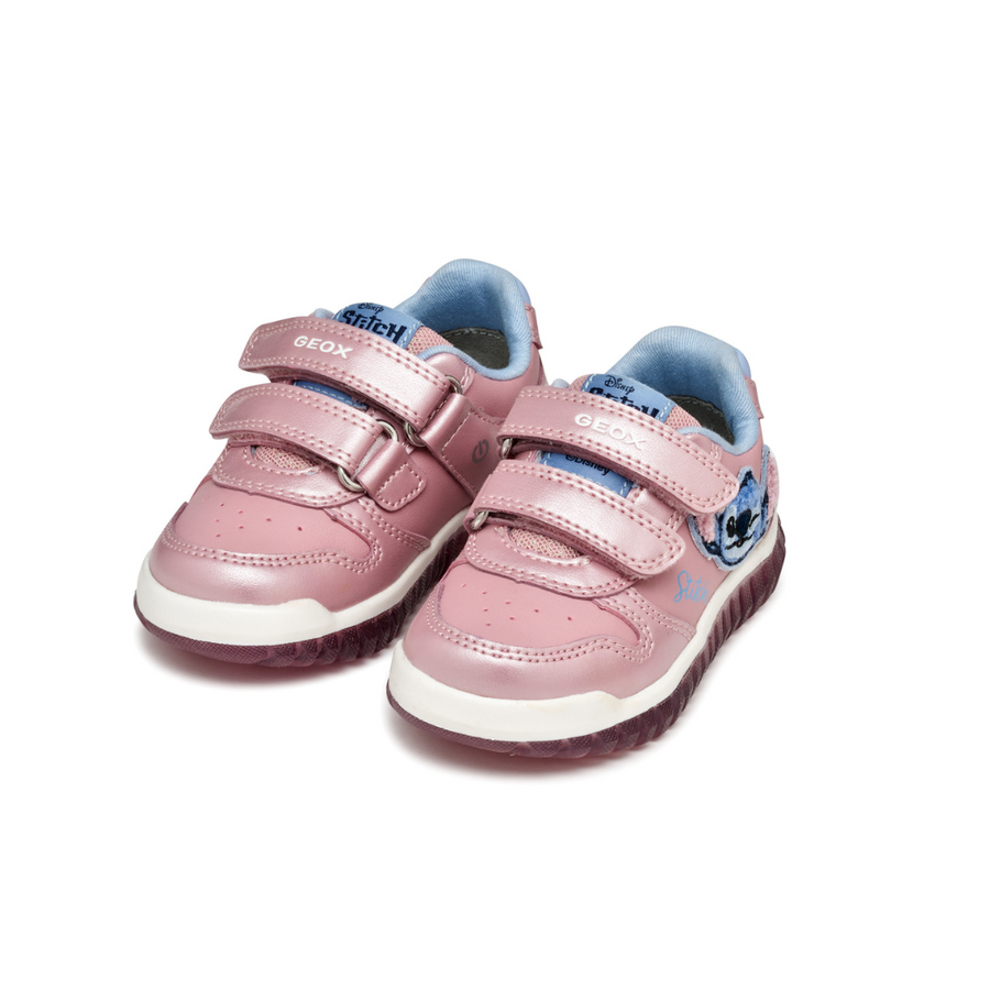 Geox Kids Trainers | Lightyloo Stitch | Pink/Sky