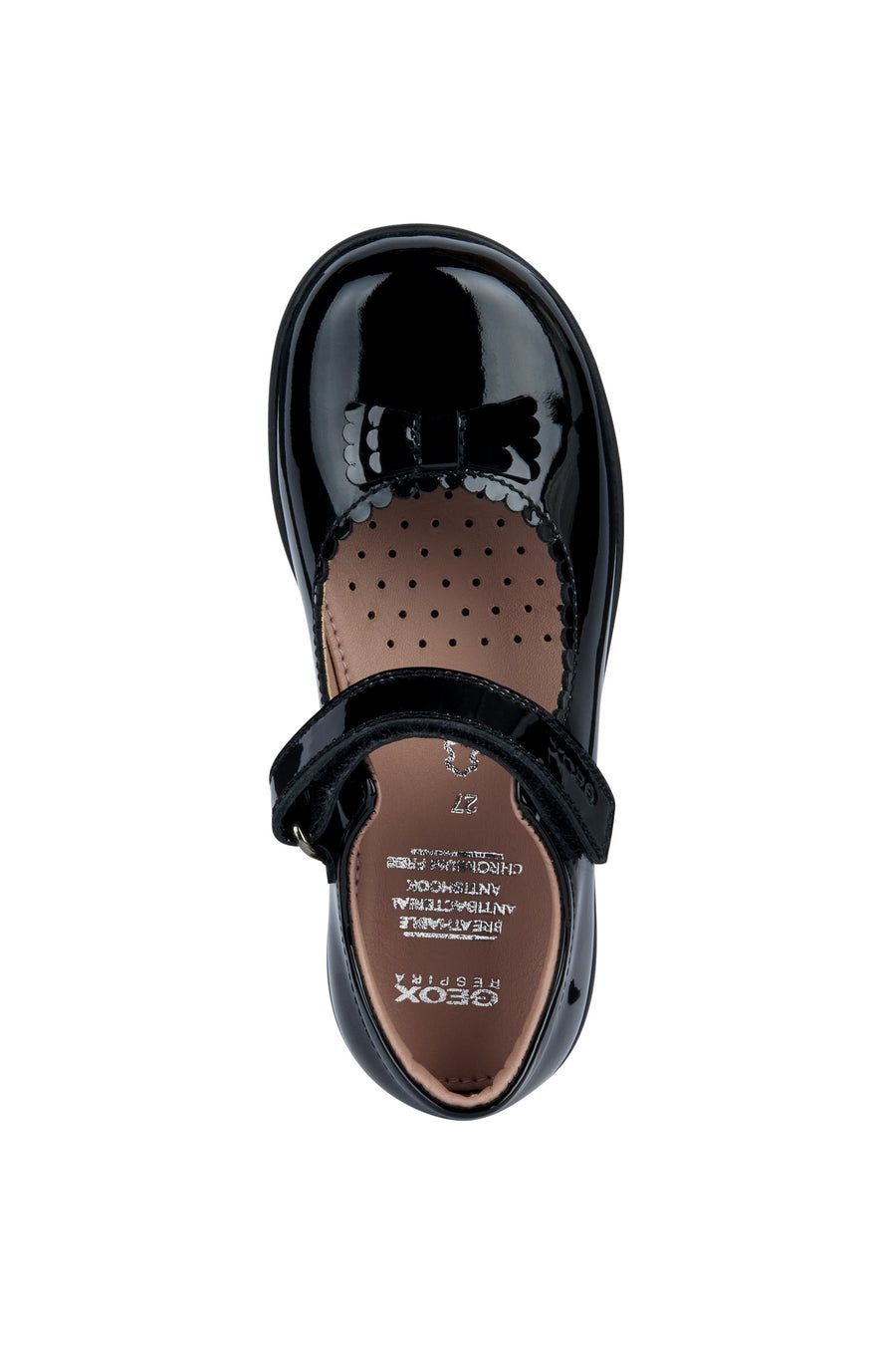 Geox School Shoes | Naimara Mary Jane | Black Patent