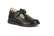 Froddo Evia T-Bar | School Shoes | Black Leather