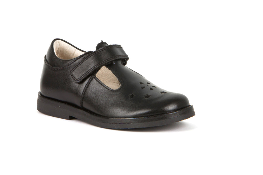 Froddo Evia T-Bar | School Shoes | Black Leather