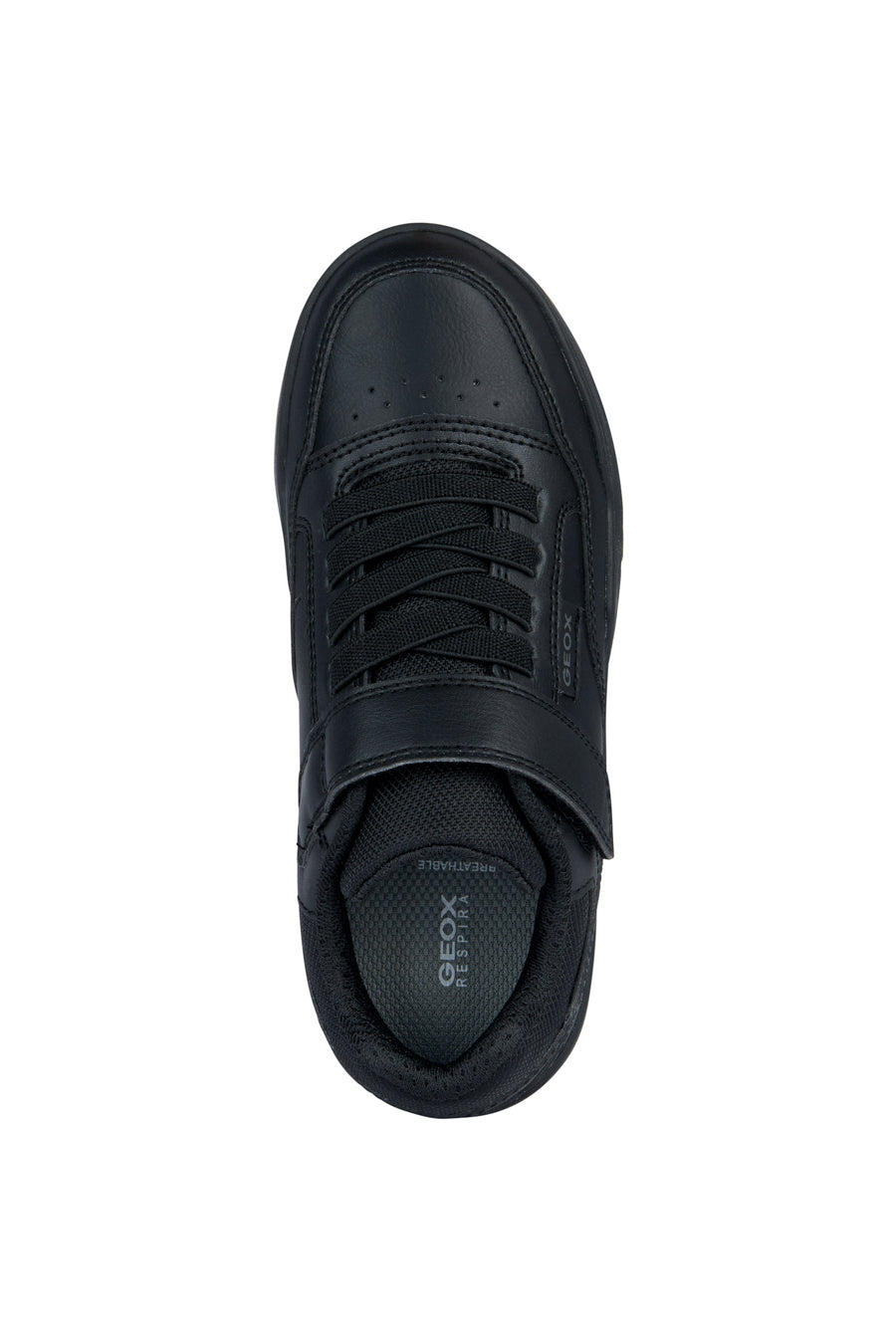 Geox School Shoes | Perth Velcro/Elastic | Black