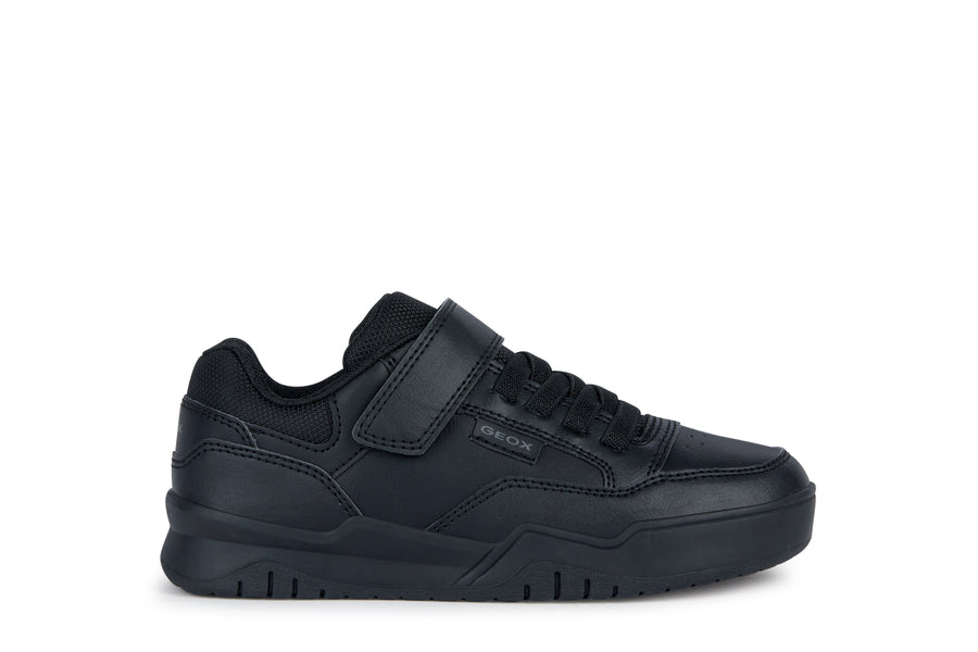 Geox School Shoes | Perth Velcro/Elastic | Black