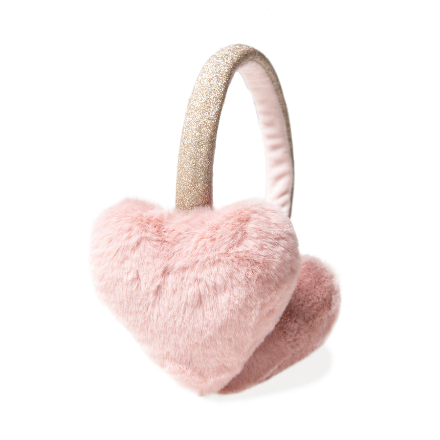 Rockahula | Love Heart Earmuffs | Pink & Gold