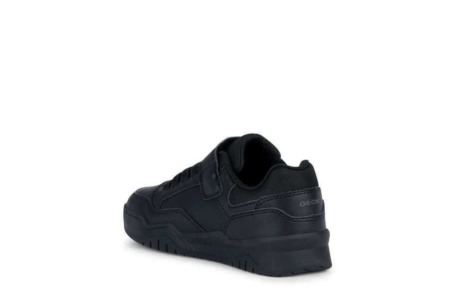 Geox School Shoes | Perth Velcro/Elastic | Black