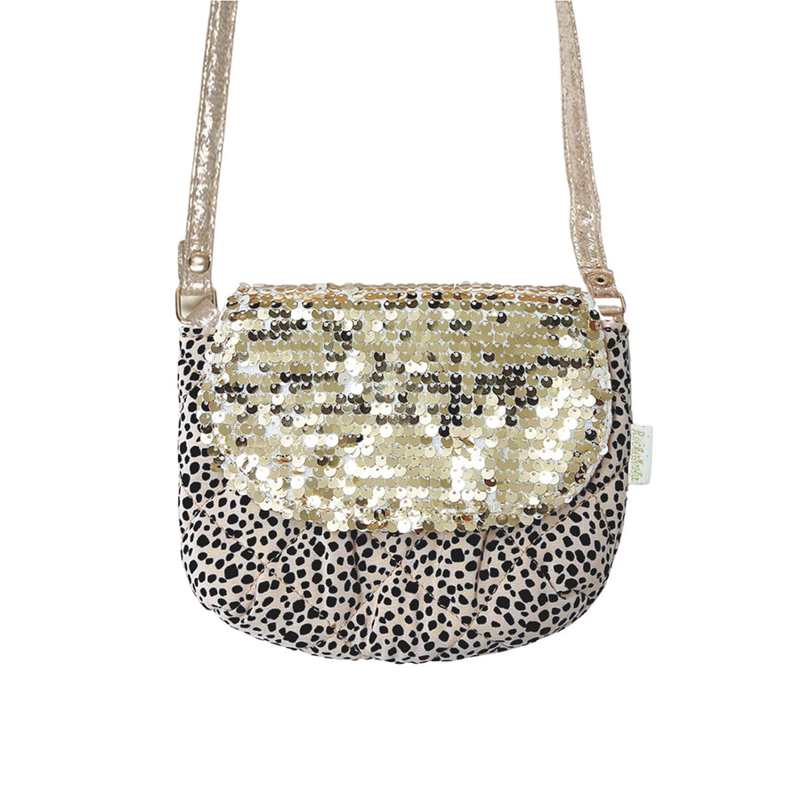 Rockahula | Sequin Leo Leopard print bag | Gold  