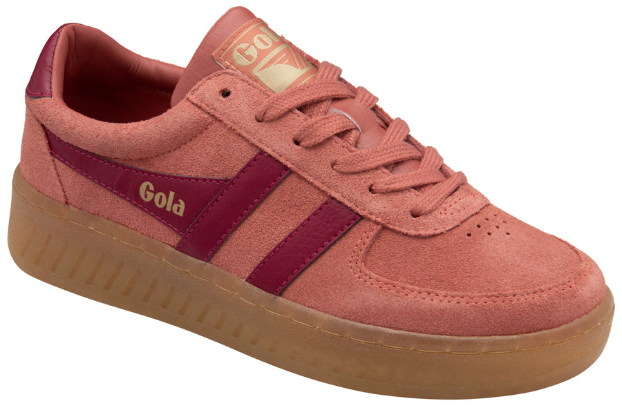 Gola Women's Trainers | Grandslam Suede | Clay, Cerise & Gum