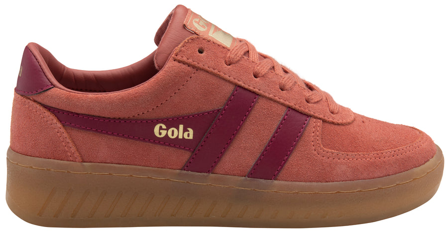 Gola Women's Trainers | Grandslam Suede | Clay, Cerise & Gum