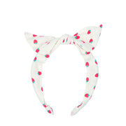 Rockahula Tie Headband | Strawberry | Red & White