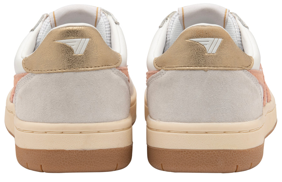 Gola Classic Womens Trainers Hawk | Leather | White, Pink & Gold