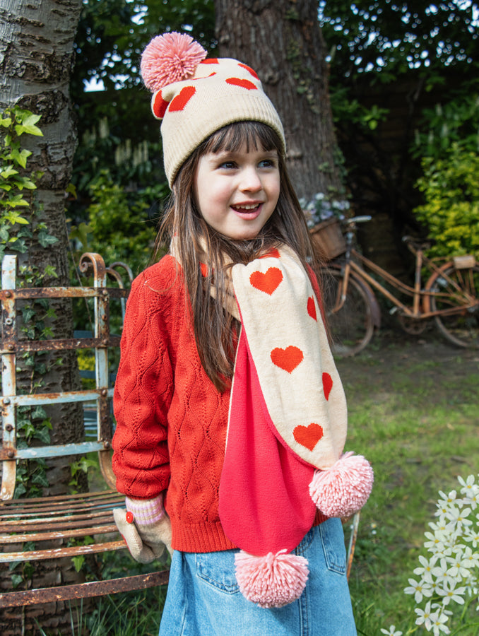 Rockahula Kids Bobble Hat | Sweetheart | Knitted