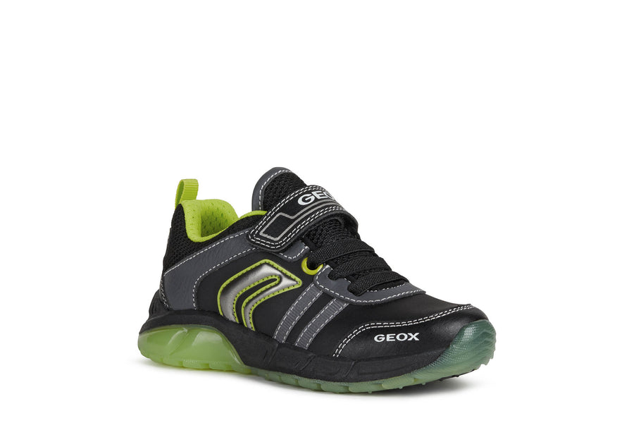 Geox Spaziale Trainers | Black & Lime