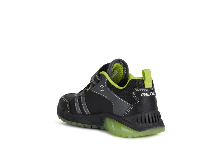 Geox Spaziale Trainers | Black & Lime