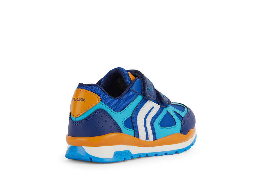 Geox Kids Trainers | Pavel | Royal & Orange 