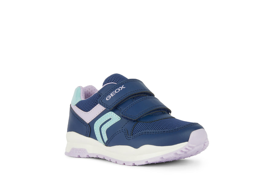 Geox Kids Trainers | Pavel | Navy & Lilac