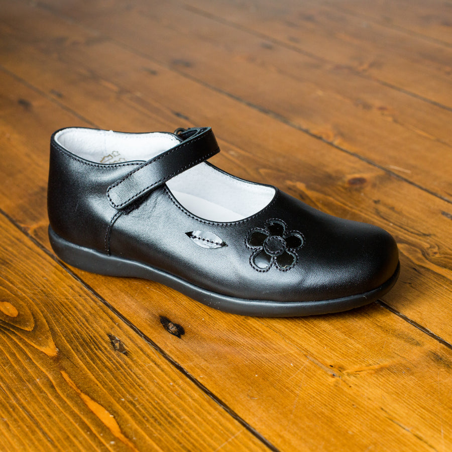 Bo-Bell Velcro School Shoes | Oliana | Black