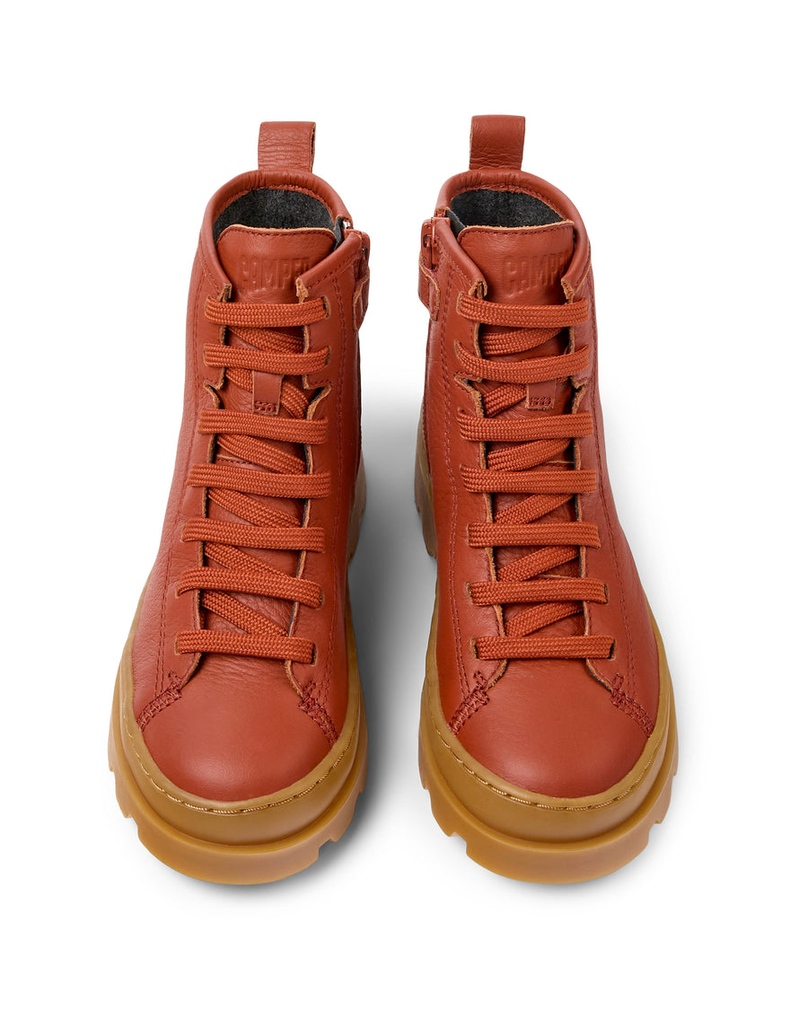 Camper Brutus | Kids Lace up Boot | Red