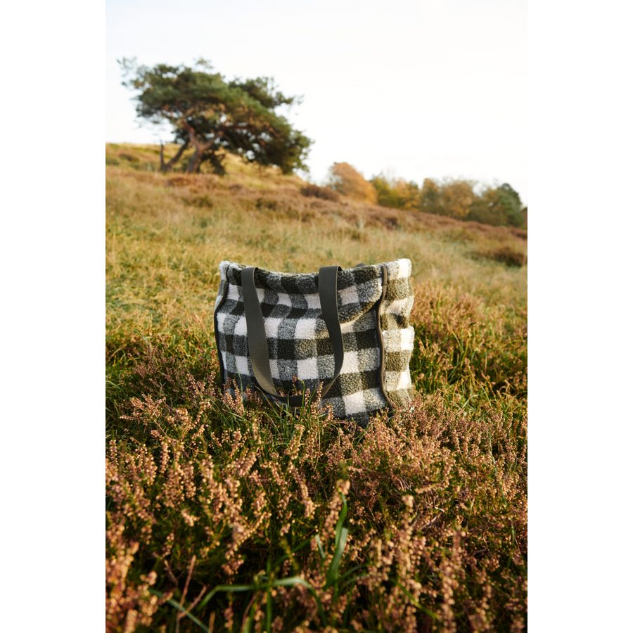 Liewood Tote Bag | Reed | Fleece | Check Army Brown