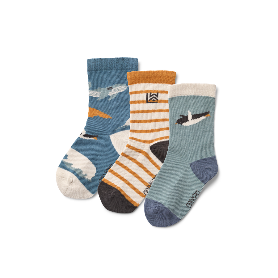 Liewood | Silas socks 3 Pack | Arctic & Ocean