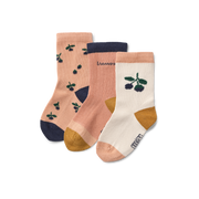 Liewood | Silas socks 3 Pack | Berry & Pale Tuscany